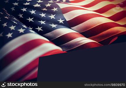 USA Flag Background. Illustration AI Generative