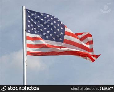 USA flag. Flag of the USA (United States of America) floating in the wind