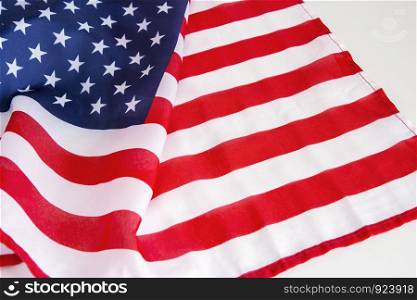 USA flag on white background