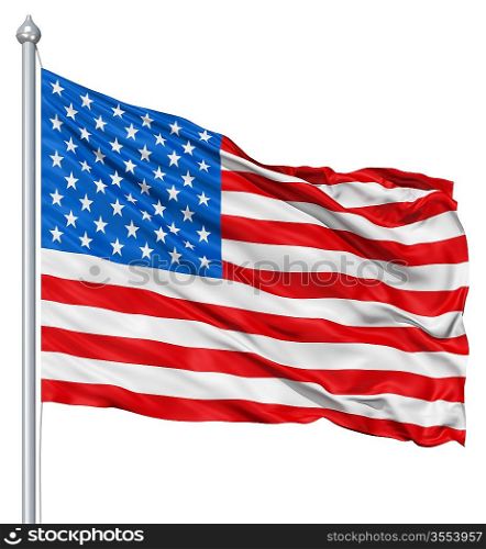 USA national flag waving in the wind