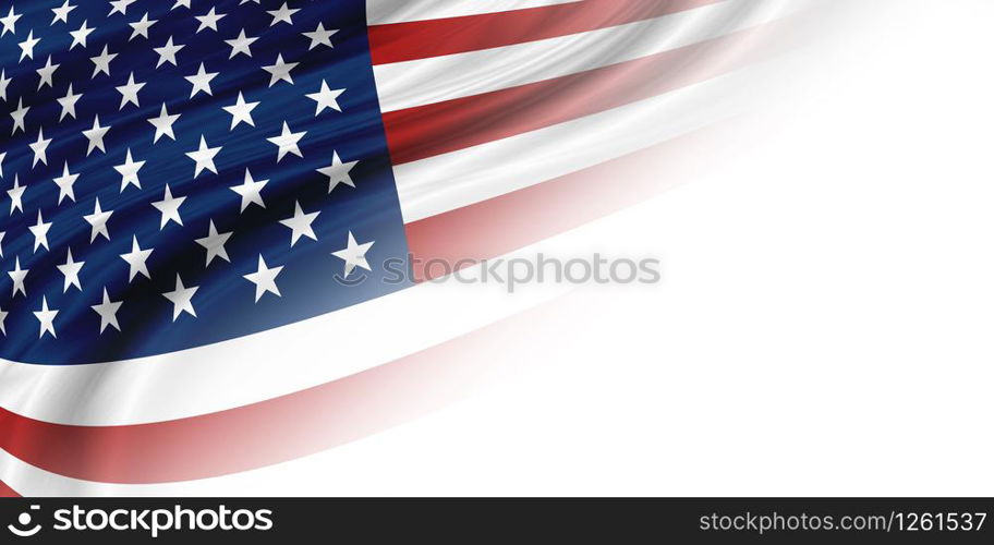 USA or america flag background with copy space