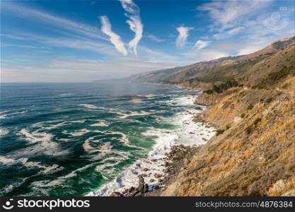 USA Pacific coast landscape, California.