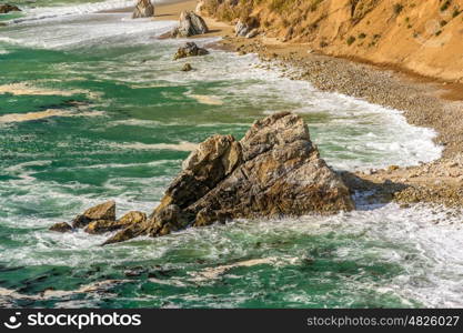 USA Pacific coast landscape, Julia Pfeiffer Burns State Park, California.