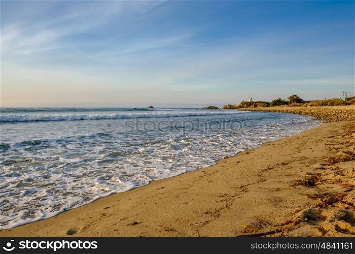 USA Pacific coast landscape, Leo Carrillo State Beach, Malibu, California.