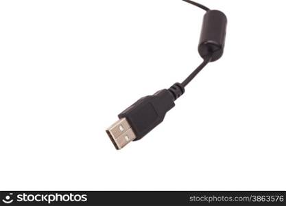 USB Cable Plug isolated on White Background
