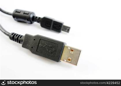 USB data cable isolated on a white background