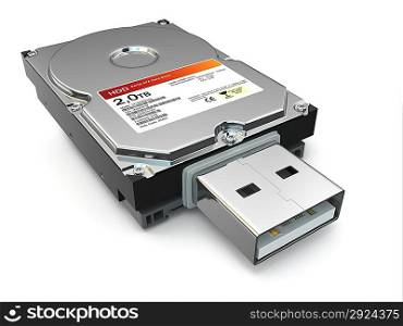 Usb file back up external hard drive. 3d