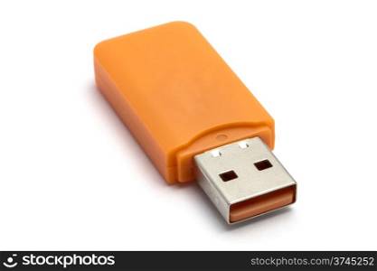 USB Flash Drive closeup on white background