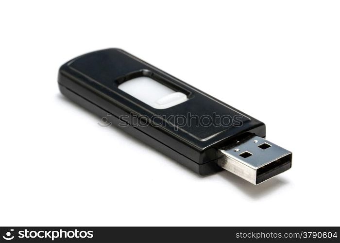 USB Flash Drive closuep on white background