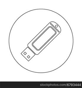 USB Flash drive icon illustration design