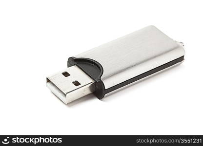 USB flash drive isolated on white background