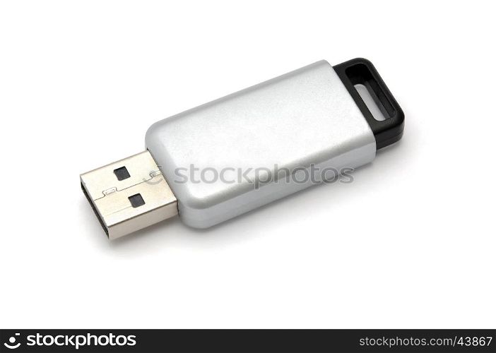 USB flash memory isolated on a white background