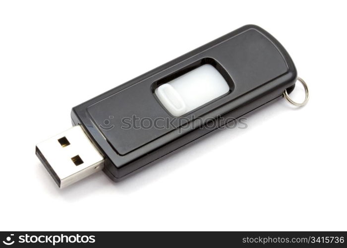 USB storage drive isolated on white