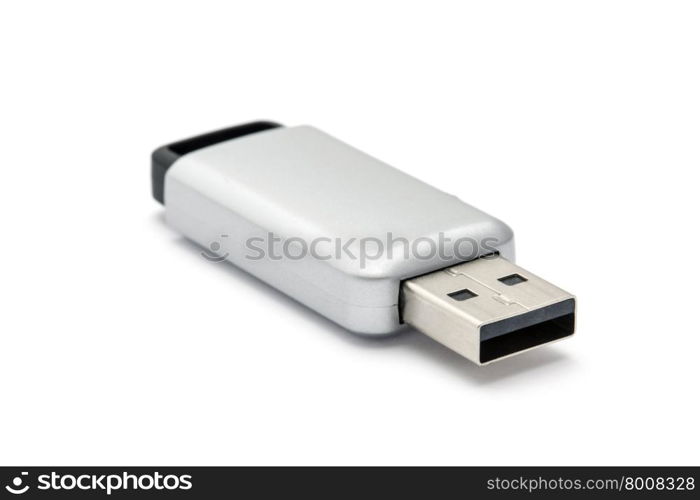 USB storage drive isolated on white