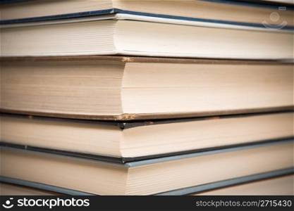 Used books on a white background