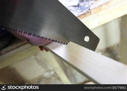 Using a handsaw
