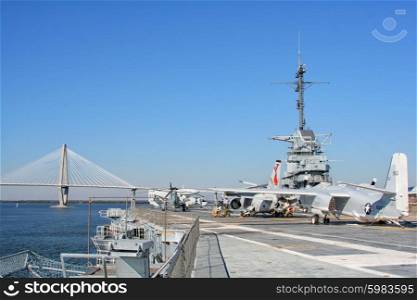 USS Yorktown Aircraft Carrier in Charleston, South Carolina, USA