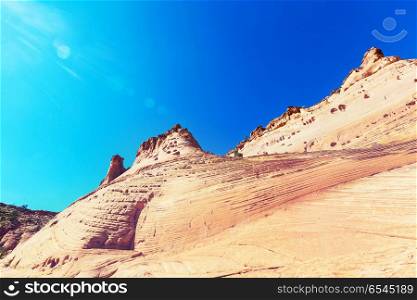Utah landscapes. Sandstone formations in Utah, USA