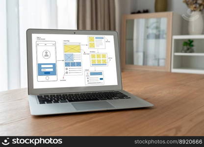 UX UI design process for modish mobile application and website . Creative prototype of wireframe for professional app developer .. UX UI design process for modish mobile application and website