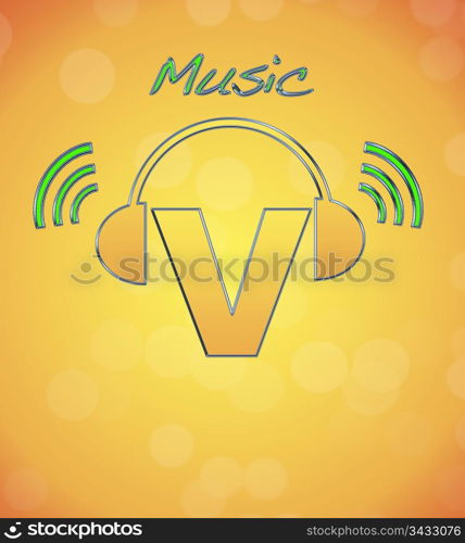 V, music logo.