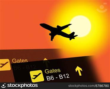 Vacation Abroad Meaning Airplane Flying And Vacationing