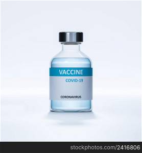 vaccine bottle, isolated on white background, 3d illustration