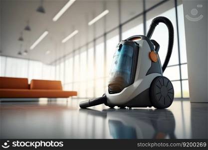 vacuum cleaner in the house cleaning concept. Neural network AI generated art. vacuum cleaner in the house cleaning concept. Neural network AI generated