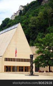 VADUZ, LICHTENSTEIN - CIRCA JULY 2016 Liechtenstein National Forum and Parliament,