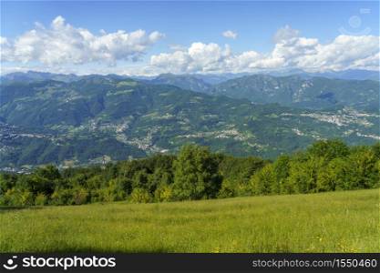 Valcava pass, Lecco, Lombardy, Italy: mountain landscape at springtime