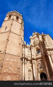 Valencia Cathedral and Miguelete tower Micalet in Spain