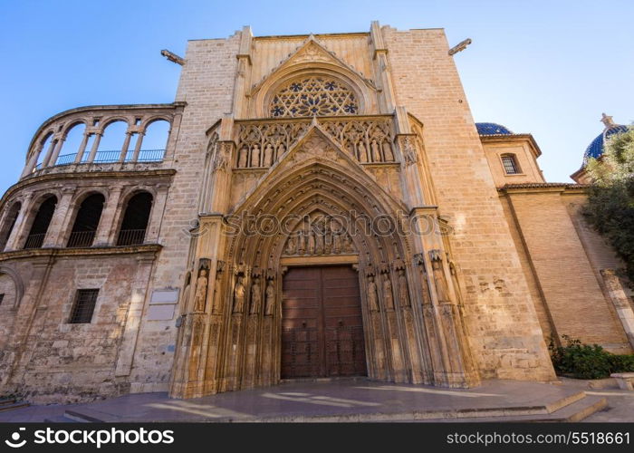 Valencia Cathedral Apostoles door where Tribunal de las Aguas traditional court meets in Spain