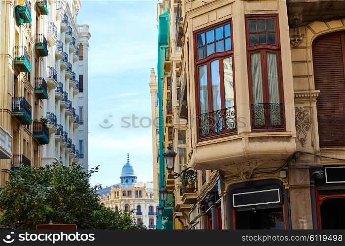 Valencia Downtown near Ayuntamiento square at Spain