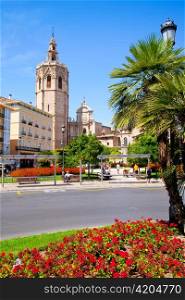 Valencia El Miguelete Micalet cathedral in Reina Square