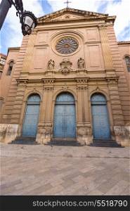 Valencia Jesuitas church near La Lonja in Spain at Plaza de la Compania