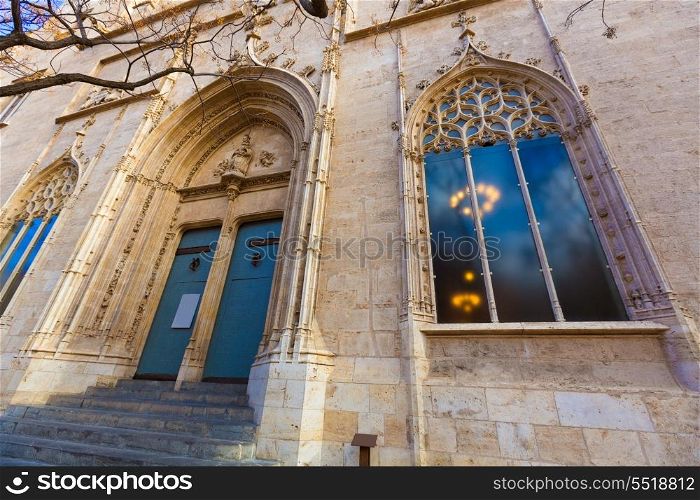 Valencia La Lonja gothic facade UNESCO heritage in Spain