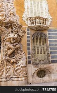 Valencia Palacio Marques de Dos Aguas palace facade in alabaster at Spain