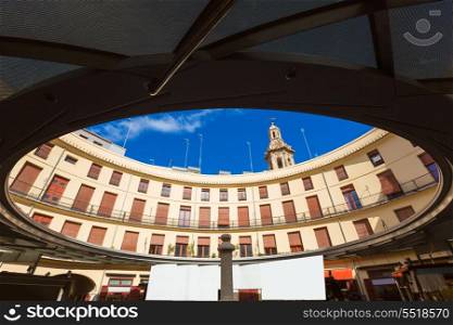 Valencia Plaza Redonda is a round square in old downtown at Spain