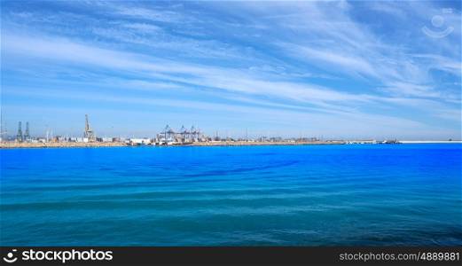 Valencia port and marina view from Pinedo at spain