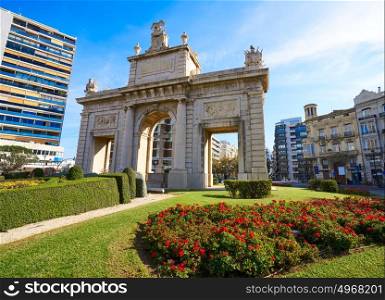 Valencia Puerta porta de la Mar door square in Spain