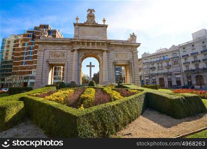 Valencia Puerta porta de la Mar door square in Spain