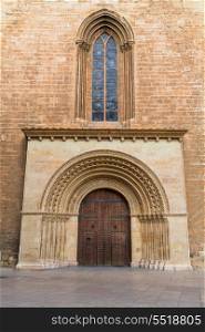 Valencia Romanesque Palau door of Cathedral in Spain