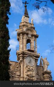Valencia Santos Juanes church facade in Spain