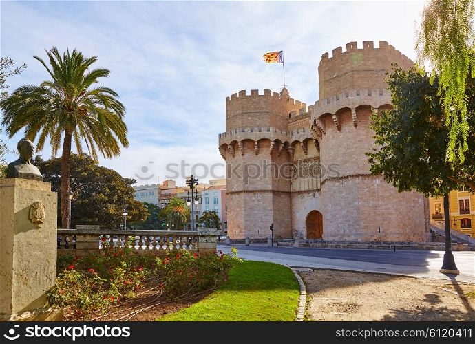 Valencia Torres de Serranos tower Porta de Serrans in Spain