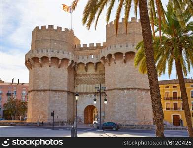 Valencia Torres de Serranos tower Porta de Serrans in Spain