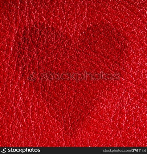 Valentine&#39;s day card. Heart shape design love symbol on red leather background
