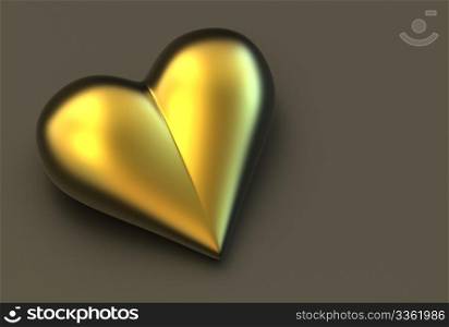 Valentine heart isolated on black background