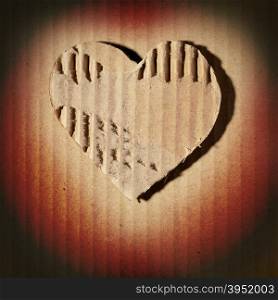 Valentine - Heart made of corrugated cardboard