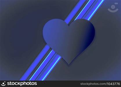 Valentine&rsquo;s Day colorful Background with red Heart Shape as Love concept