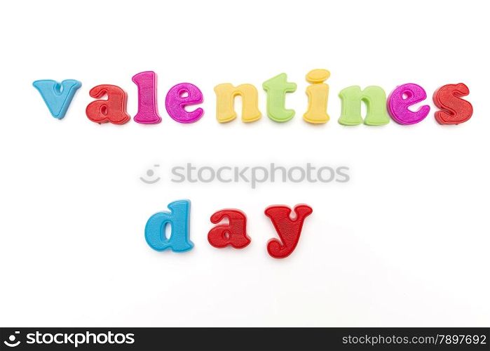 valentine&rsquo;s day on a white background
