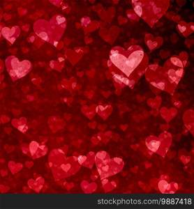 Valentine’s Day background with grunge hearts design